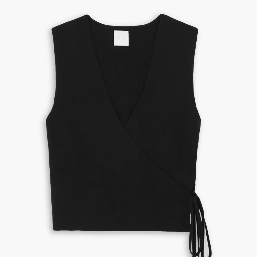 Women’s Black Wrap Tank Top